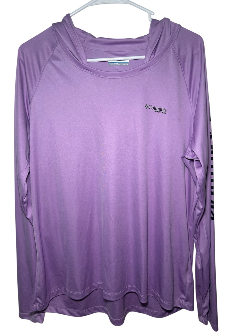 Columbia Women's Long-Sleeve Hooded Performance Top Purple Active Outdoor XL